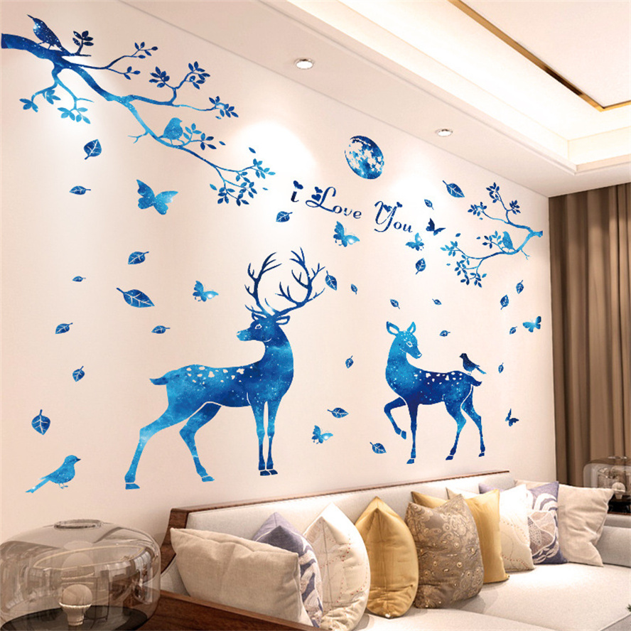 Home Bathroom Wallpaper - Adesivi murali colorati fiore farfalla 3D