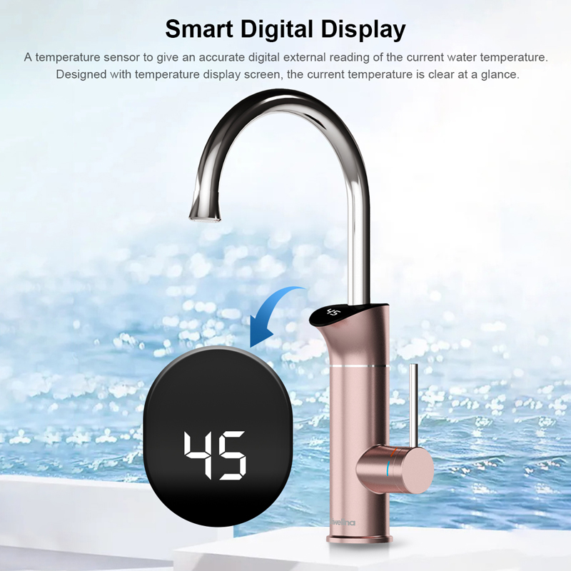 Home Bathroom Water Heater - Scaldabagno Elettrico Istantaneo Briwellna 220V, Rubinetto