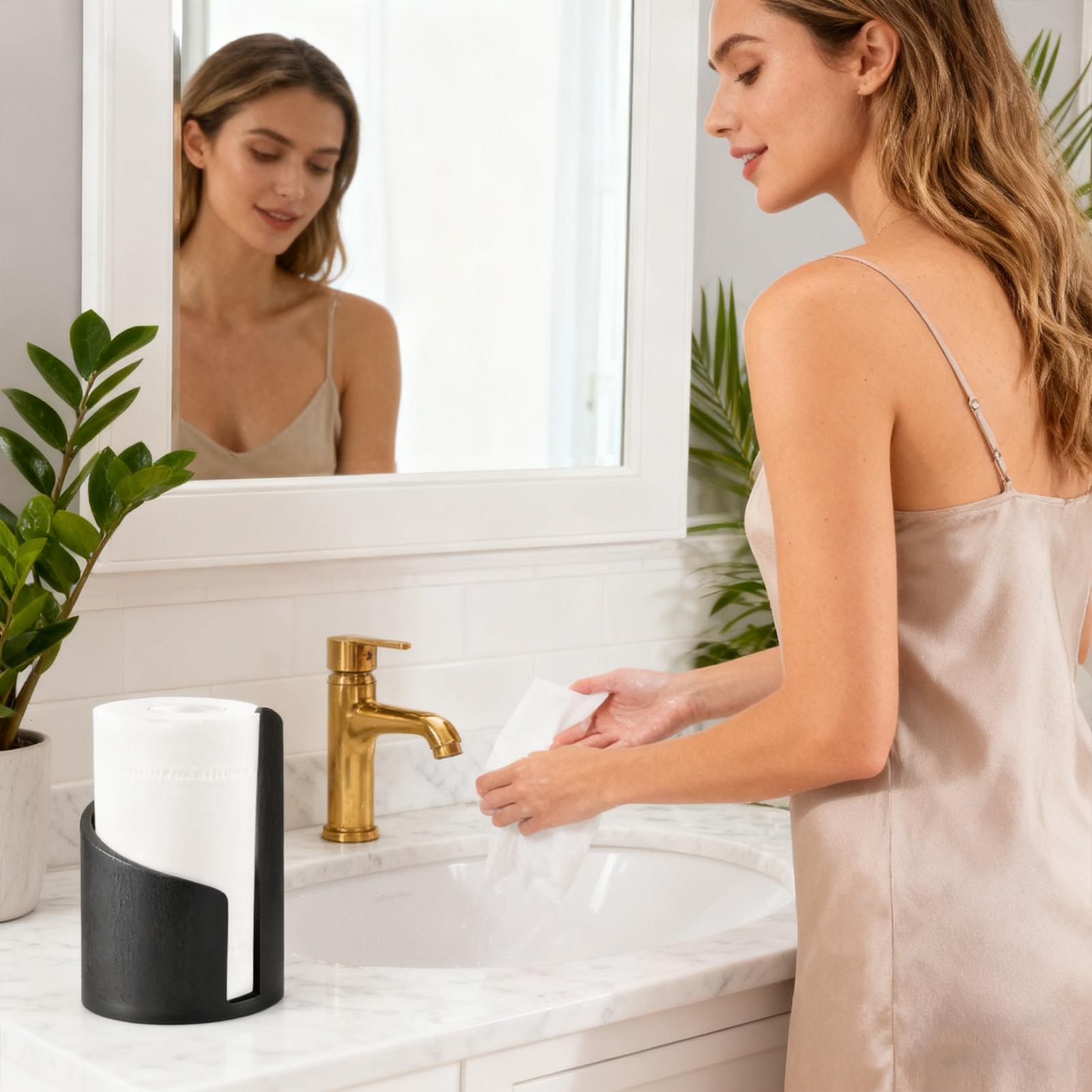 Home Bathroom Towel Dispenser - Porta asciugamani di carta in legno