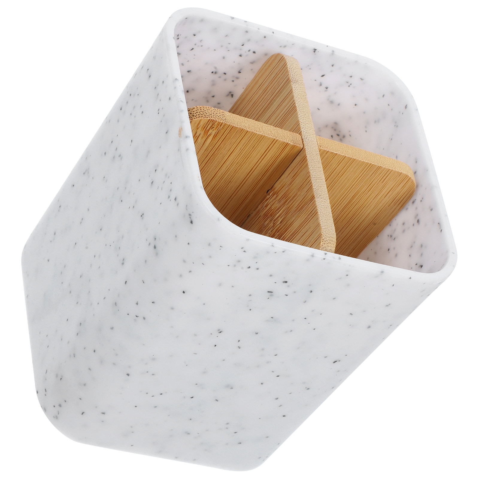 Home Bathroom Design Simple - Portaspazzolini in Marmo a 4 Scomparti,