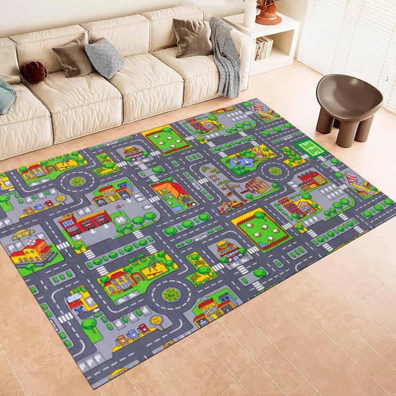 Home Bathroom Layout - Tappeto con Mappa della Città e