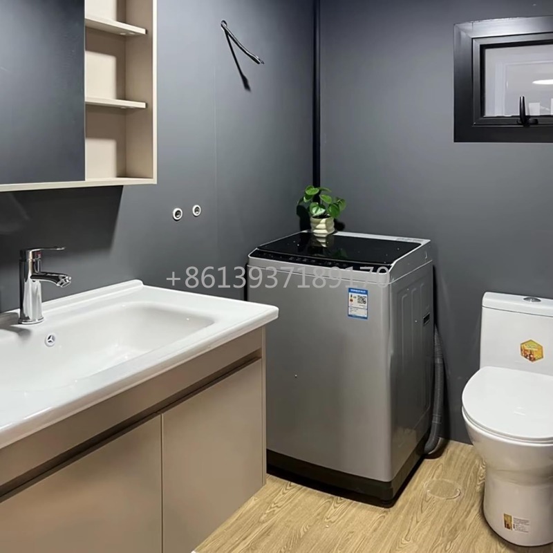 Home Bathroom Layout - Casa contenitore prefabbricata mobile espandibile per