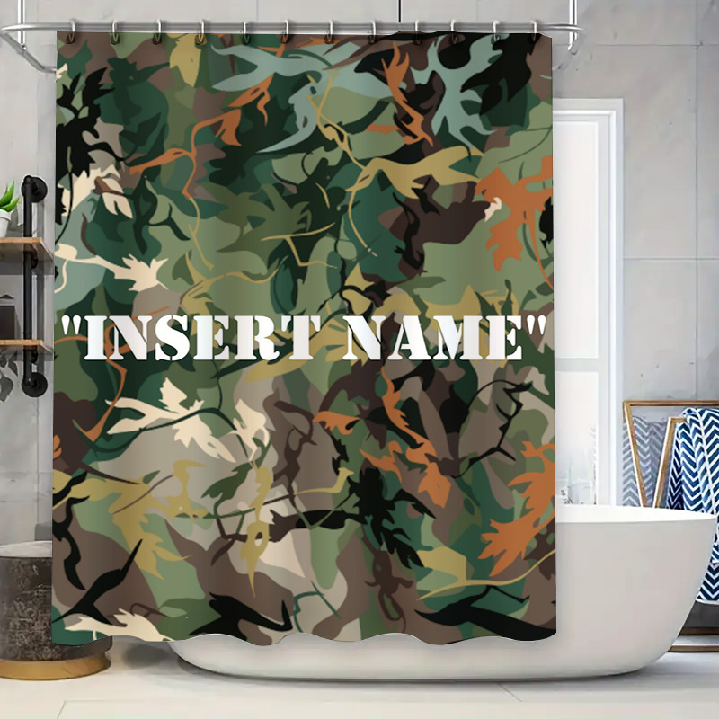 Home Bathroom Name - Tenda da doccia personalizzata con stampa
