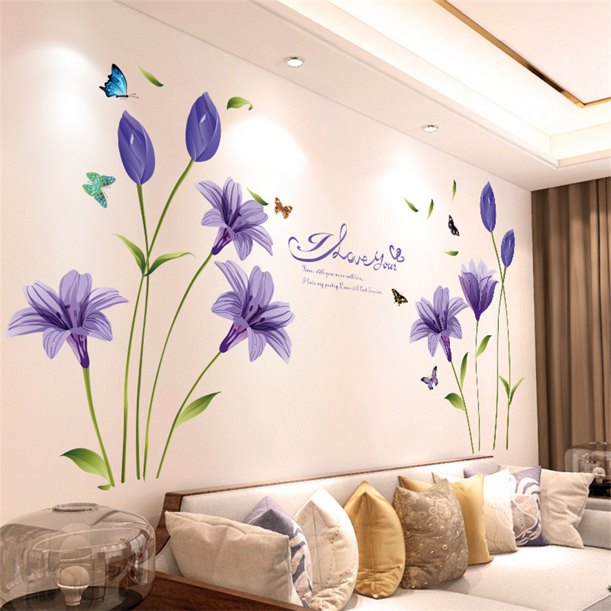 Adesivi murali colorati fiore  - Home Bathroom Wallpaper recensione e prezzo