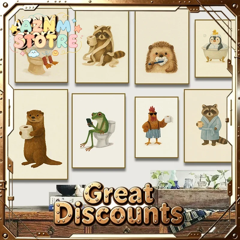 Divertente Poster di Lontra ch - Home Bathroom Wallpaper recensione e prezzo