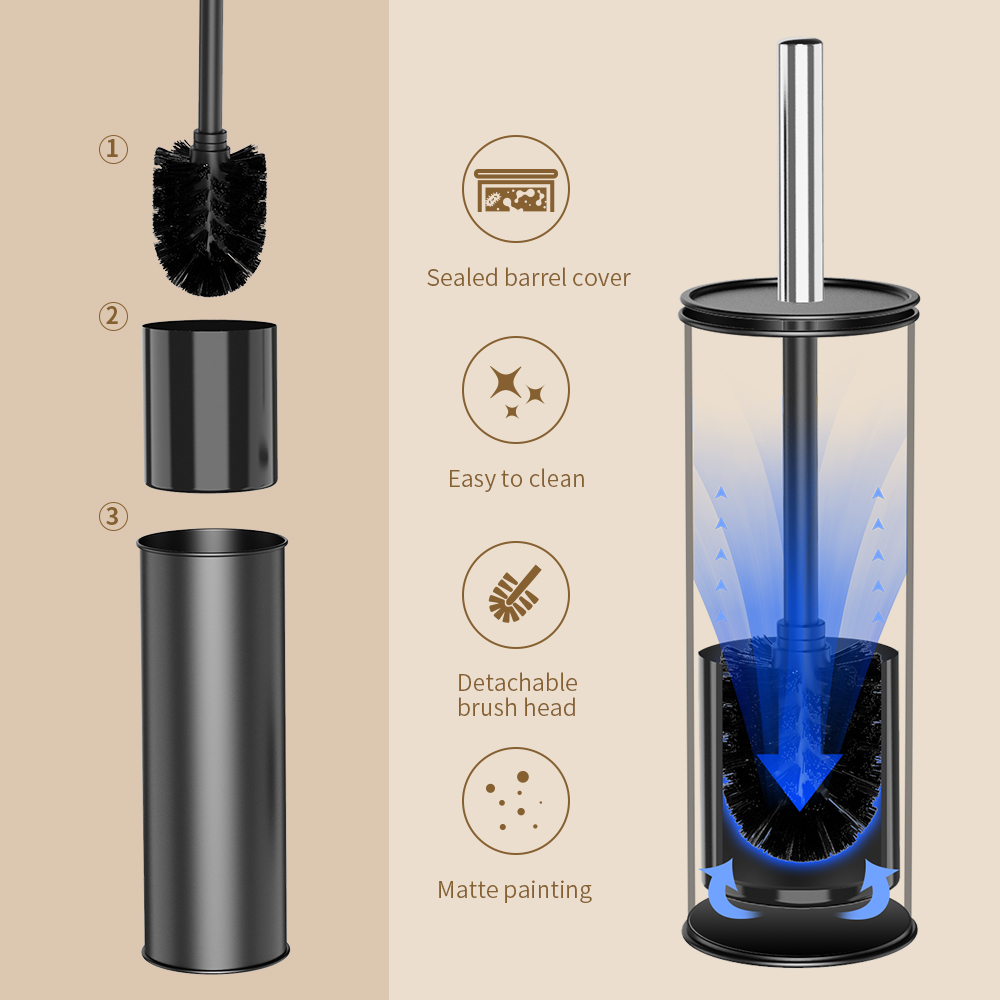 Spazzola per WC Nera con Suppo - Toilet Brush Holder recensione e prezzo
