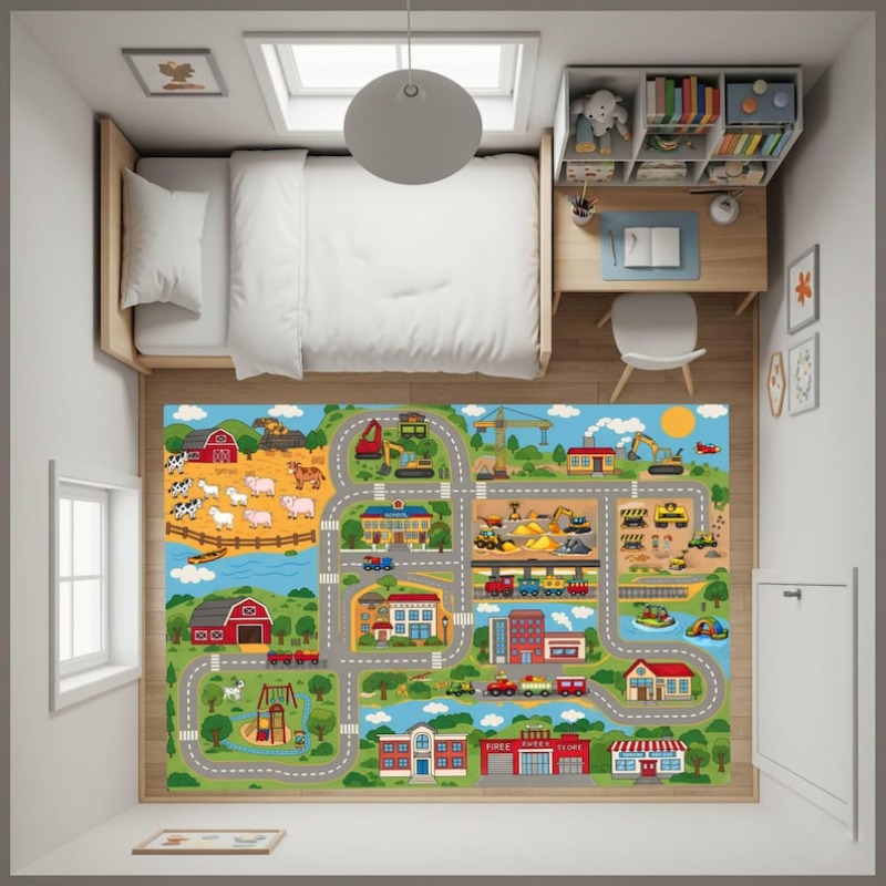 Tappeto con Mappa della Città  - Home Bathroom Layout recensione e prezzo
