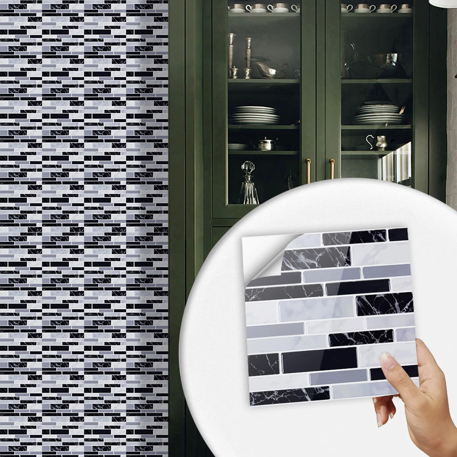 10x autoadesivo 3d-mosaico ade - Home Bathroom Tiles recensione e prezzo