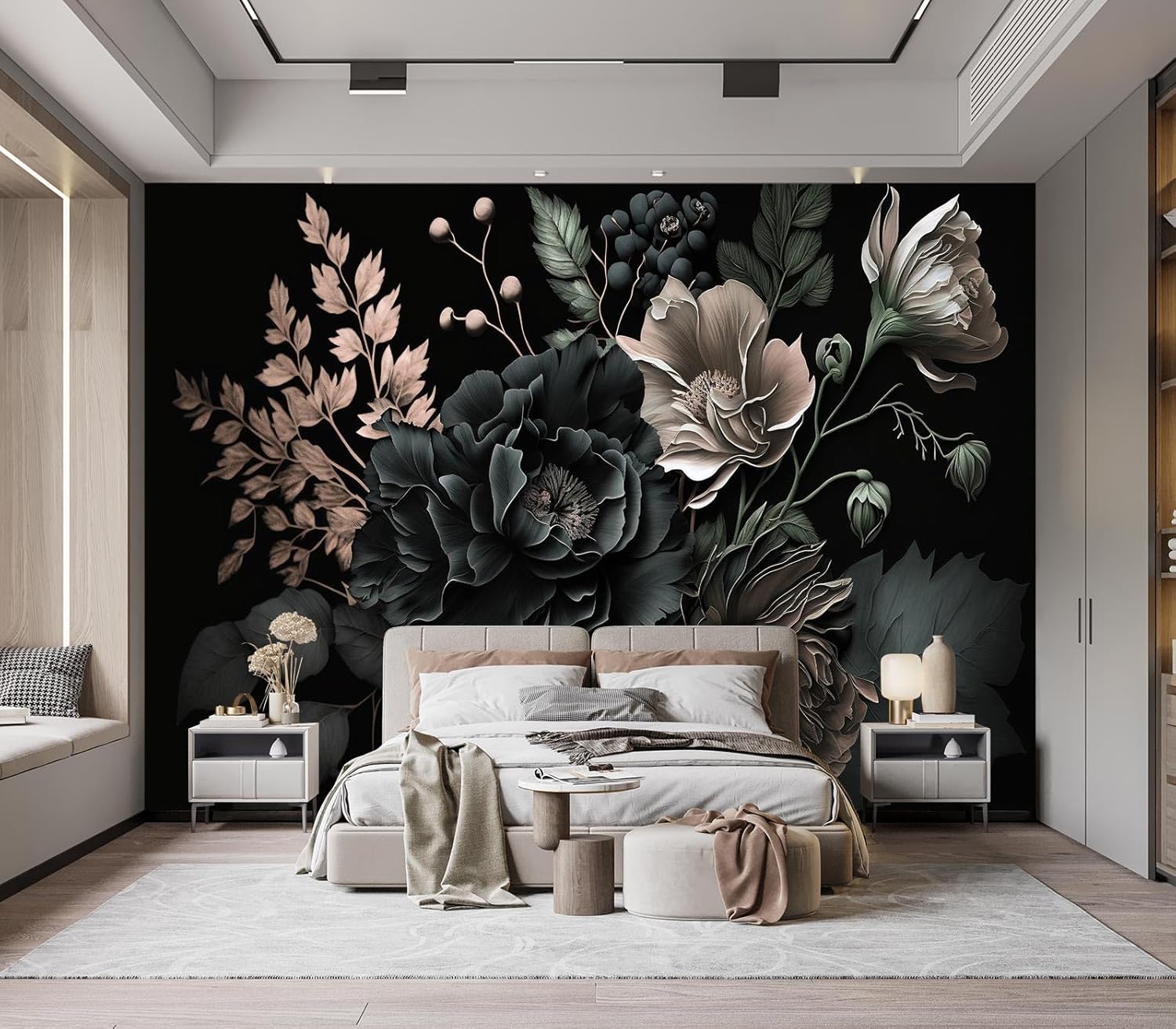 Murali in Tessuto con Peonie F - Home Bathroom Wallpaper recensione e prezzo