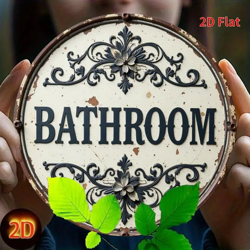 Insegna da parete rotonda vint - Home Bathroom Name recensione e prezzo