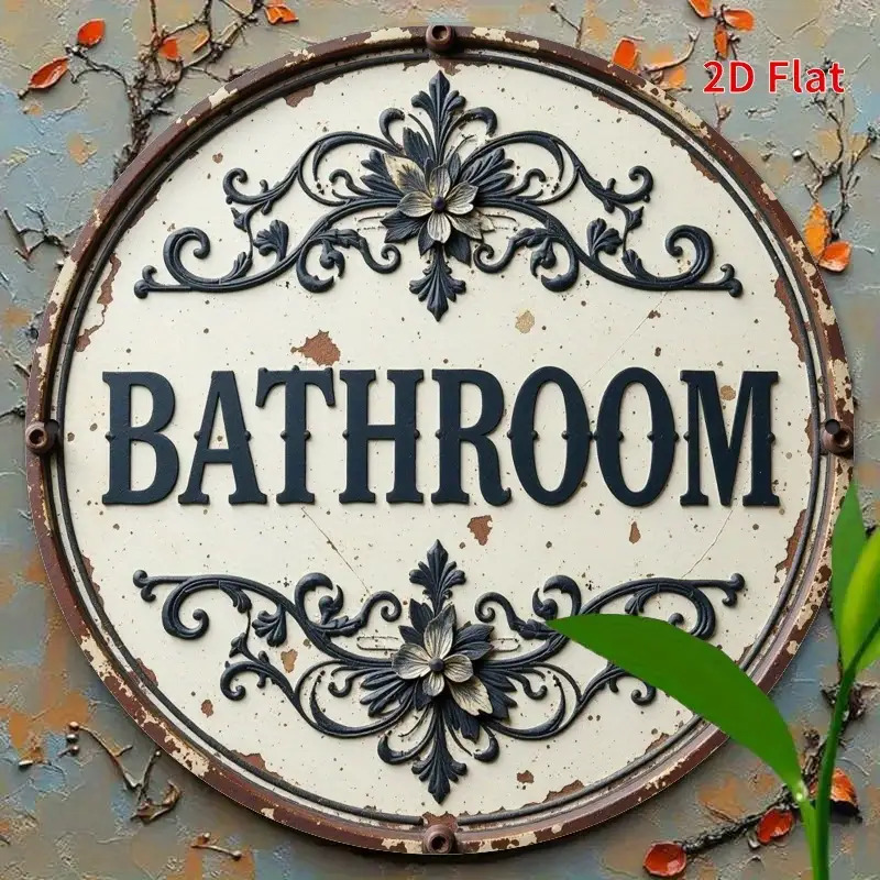 Insegna da parete rotonda vint - Home Bathroom Name recensione e prezzo