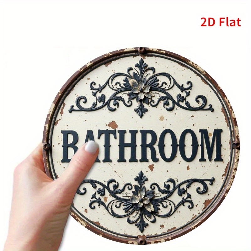 Insegna da parete rotonda vint - Home Bathroom Name recensione e prezzo